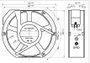 Axiális ventilátor 230 V/AC 340 m³/h 173 x 150 x 51 mm SEPA KA1725HA2BMT/Mg 2. bélyegkép