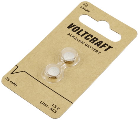 VOLTCRAFT Gombelem LR 41 1.5 V 2 db 35 mAh Alkáli mangán AG3