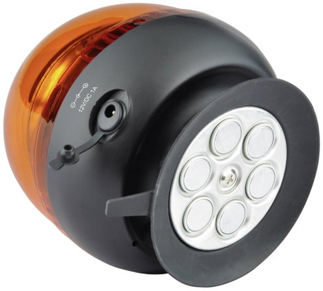 Nicar Körkörös lámpa WL539WB 12 V, 24 V Mágneses talp, Tapadókorongos talp 3. kép