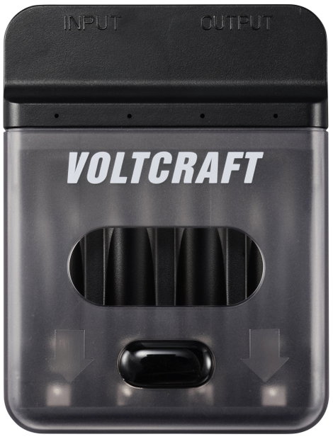 VOLTCRAFT VC-BC4-PB1 Hengeres akku töltő NiMH Ceruza (AA), Mikro (AAA) 2. kép