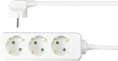 Sygonix SY-4890982 Hálózati elosztó Fehér Védőérintkezős 1 db 2. kép