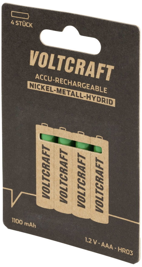 VOLTCRAFT HR03 Mikroakku NiMH 1100 mAh 1.2 V 4 db 3. kép