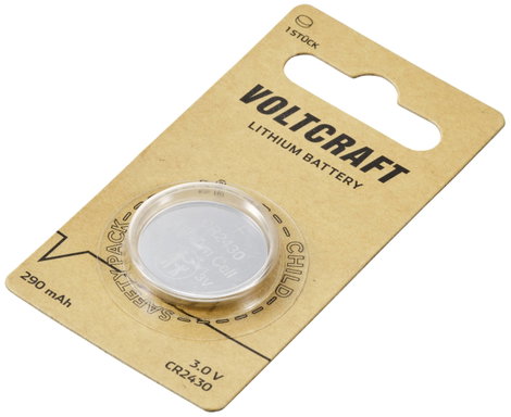VOLTCRAFT Gombelem CR 2430 3 V 1 db 290 mAh Lítium LM2430