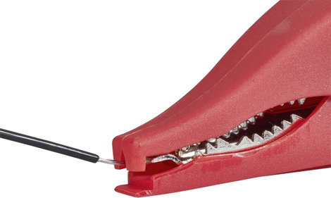 VOLTCRAFT MS-5 Biztonsági mérővezeték készlet lamellás dugó, 4 mm Vizsgáló hegy 1.20 m Fekete, Piros 2. kép