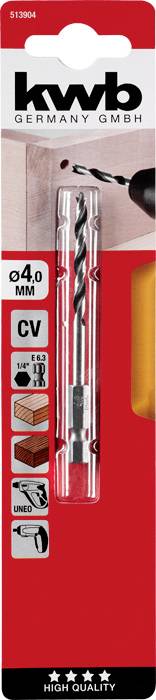 kwb 513904 Fa spirál fúró 1 db 4 mm Teljes hossz 50 mm 1 db 2. kép