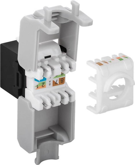 Goobay Keystone Modul RJ45 CAT 6A, UTP ISDN adapter 3. kép