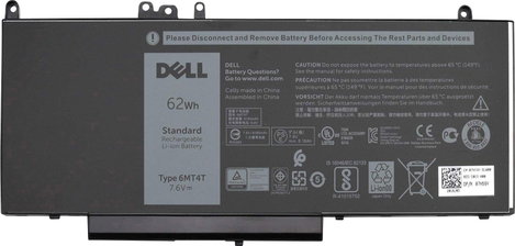 Dell Notebook akku 6MT4T 7.6 V 8100 mAh Dell