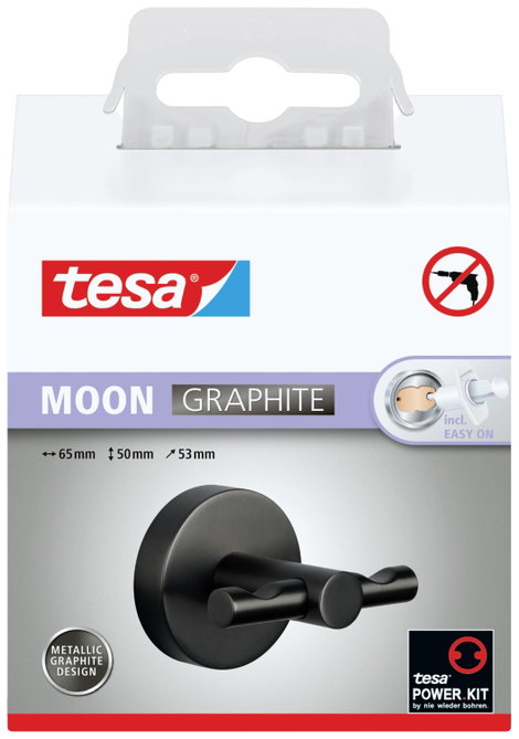 tesa 40594-00000-00 MOON GRAPHITE Kampó Ragasztó Grafit 2. kép