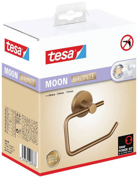 tesa MOON BRONZE Toalettpapír tartó Ragasztó Fém 3. kép