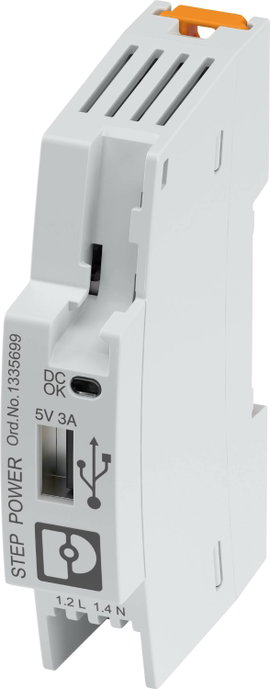 Phoenix Contact STEP3-PS/1AC/5DC/3/PT/USB-A Kalapsínes tápegység 3 A 5 W Tartalom, tartalmi egységek