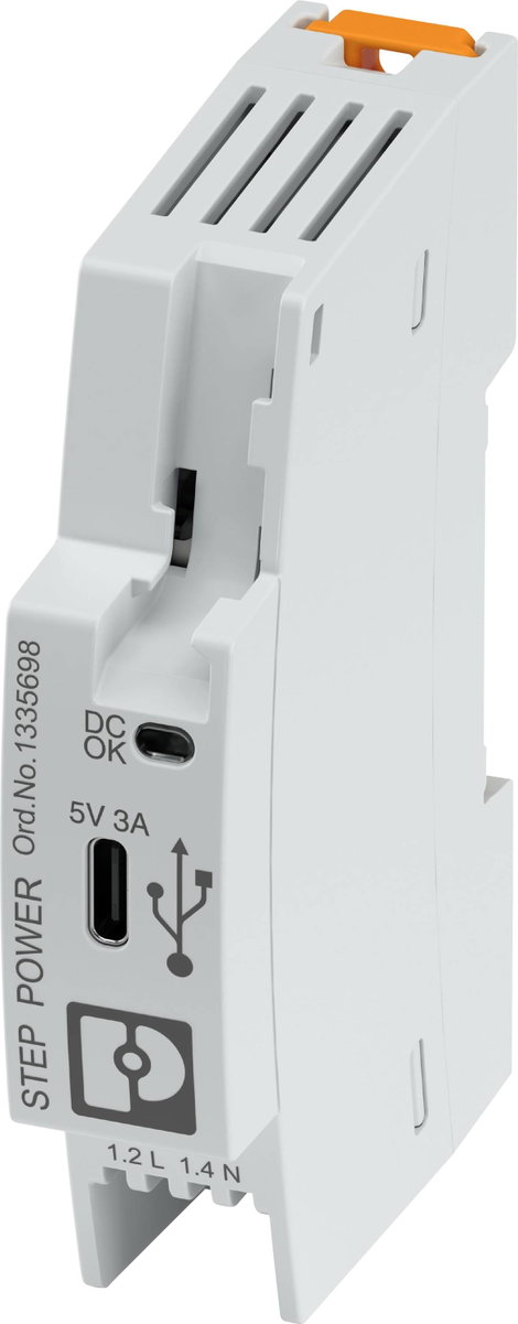 Phoenix Contact STEP3-PS/1AC/5DC/3/PT/USB-C Kalapsínes tápegység 3 A 5 W Tartalom, tartalmi egységek