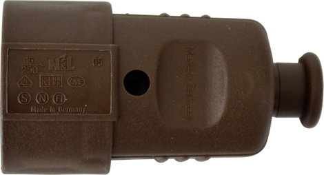 N & L 17262 Védőérintkezős alj Műanyag 230 V Barna