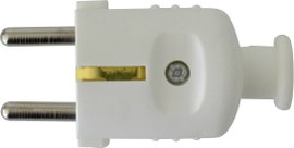N & L 18386 Védőérintkezős dugó Műanyag 230 V Fehér