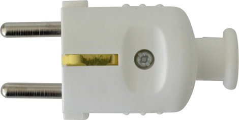 N & L 18386 Védőérintkezős dugó Műanyag 230 V Fehér