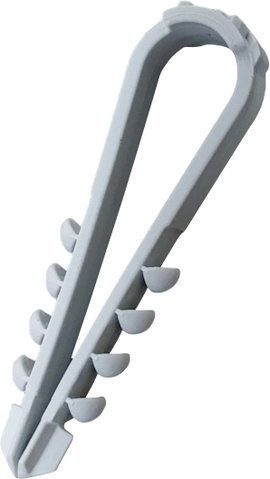 N & L Dübelklemmschelle 6-20mm Rögzítő bilincs dugaszolható 501STN falba húzható, tiplivel, UV stabi