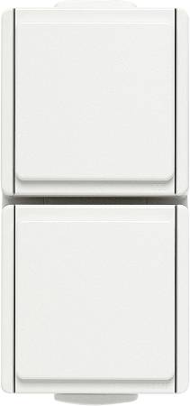 N & L 22563 Dupla dugalj Komplett Falra szerelhető doboz Fehér