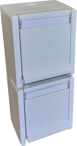 N & L 27753 Dupla dugalj Komplett Falra szerelhető Fehér