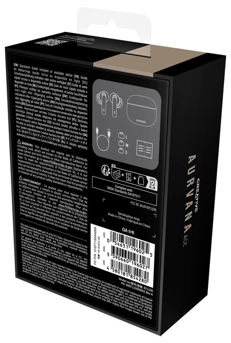 Creative Aurvana Ace In Ear fejhallgató Bluetooth® Fekete Izzadásálló, Vízálló, Elemtöltés kijelzés, 6. kép
