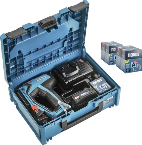 Novus Tools J-550 031-0375 Akkus tűzőgép Kapocs típus 37-es típus, 53-as típus Kapocs hosszúság 6 -