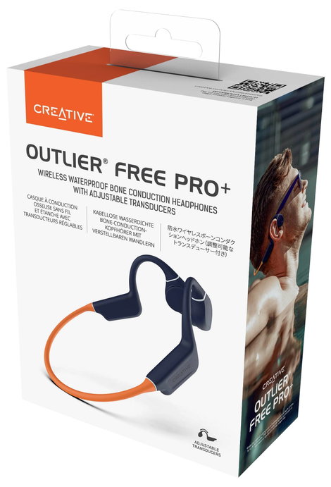 Creative Outlier Free Pro+ On Ear headset Bluetooth® Stereo Narancs Vízálló 7. kép