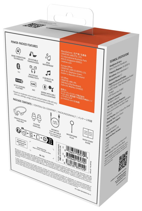 Creative Outlier Free Pro+ On Ear headset Bluetooth® Stereo Fekete Vízálló 6. kép