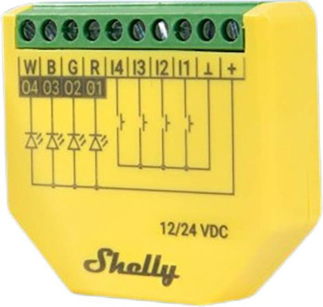 Shelly Plus RGBW PM Kontroller, Gateway Bluetooth, Wi-Fi
