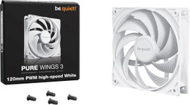 BeQuiet PURE WINGS 3 White 120mm PWM high-speed Számítógépház ventilátor Fehér (Sz x Ma x Mé) 120 x 