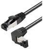 Maxtrack TI49-0,5L RJ45 Hálózati kábel, patchkábel CAT 8.1 S/FTP 0.50 m Fekete 90°-ban felfelé hajlí bélyegkép