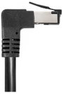 Maxtrack TI49-0,5L RJ45 Hálózati kábel, patchkábel CAT 8.1 S/FTP 0.50 m Fekete 90°-ban felfelé hajlí 2. bélyegkép