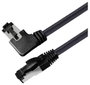 Maxtrack TI51-1L RJ45 Hálózati kábel, patchkábel CAT 8.1 S/FTP 1 m Fekete 90°-ban jobbra hajlított, bélyegkép