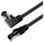 Maxtrack TI51-0,5L RJ45 Hálózati kábel, patchkábel CAT 8.1 S/FTP 0.50 m Fekete 90°-ban jobbra hajlít bélyegkép