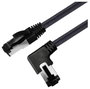Maxtrack TI51-0,5L RJ45 Hálózati kábel, patchkábel CAT 8.1 S/FTP 0.50 m Fekete 90°-ban jobbra hajlít 2. bélyegkép