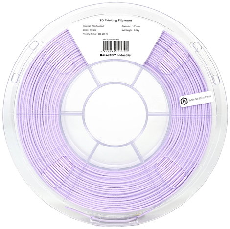 RAISE3D PMRA-1000 Industrial PPA Support 3D nyomtatószál PPA Support 1.75 mm 1000 g Lila 1 db