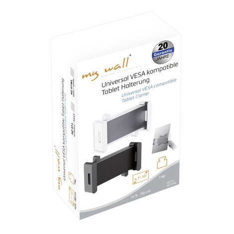My Wall HZ51L Tablet adapter-tartó 11,9 cm (4,7) - 38,1 cm (15) 7. kép