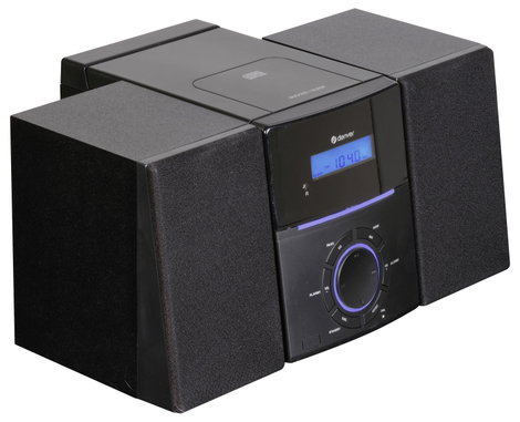 Denver MCA-240 Sztereo berendezés AUX, CD, URH Ébresztő funkció, Táviránytóval 2 x 20 W Fekete 2. kép