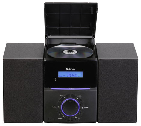 Denver MCA-240 Sztereo berendezés AUX, CD, URH Ébresztő funkció, Táviránytóval 2 x 20 W Fekete 4. kép