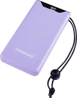 Intenso F10000 Powerbank 10000 mAh Quick Charge, Power Delivery LiPo USB-A, USB-C® Lila állapotjelző