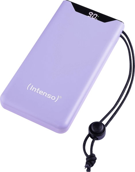 Intenso F10000 Powerbank 10000 mAh Quick Charge, Power Delivery LiPo USB-A, USB-C® Lila állapotjelző