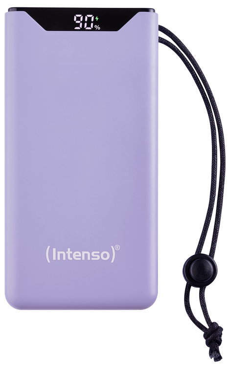 Intenso F10000 Powerbank 10000 mAh Quick Charge, Power Delivery LiPo USB-A, USB-C® Lila állapotjelző 3. kép