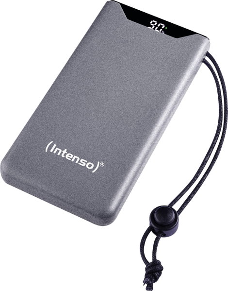 Intenso F10000 Powerbank 10000 mAh Quick Charge, Power Delivery LiPo USB-A, USB-C® Szürke állapotjel