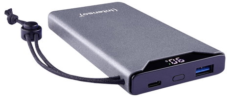 Intenso F10000 Powerbank 10000 mAh Quick Charge, Power Delivery LiPo USB-A, USB-C® Szürke állapotjel 2. kép