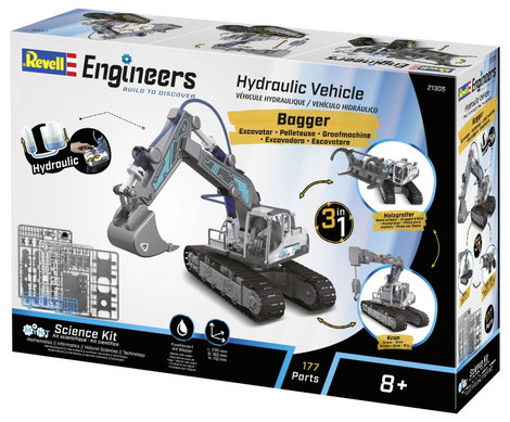 Revell Engineers 21305 Hydraulic Excavator 3in1 1:24 Elektro RC funkció modell építőkészlet 8. kép