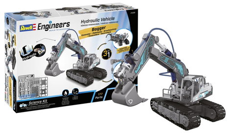 Revell Engineers 21305 Hydraulic Excavator 3in1 1:24 Elektro RC funkció modell építőkészlet 9. kép