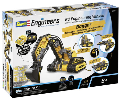 Revell Engineers 21304 Engineering Vehicle 4in1 Elektro RC funkció modell építőkészlet 6. kép