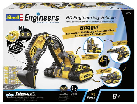 Revell Engineers 21304 Engineering Vehicle 4in1 Elektro RC funkció modell építőkészlet 7. kép