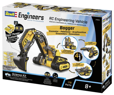 Revell Engineers 21304 Engineering Vehicle 4in1 Elektro RC funkció modell építőkészlet 8. kép
