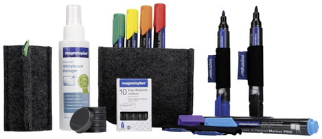 Magnetoplan Fehér tábla tartozék készlet Essential Set Szürke