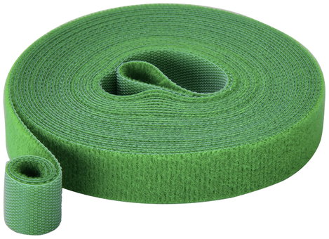 TRU COMPONENTS T24CA061 Tépőzár Kötegeléshez Bolyhos és horgos fél (H x Sz) 5 m x 15 mm Zöld 5 m