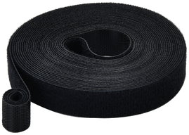 TRU COMPONENTS T24CA060 Tépőzár Kötegeléshez Bolyhos és horgos fél (H x Sz) 5 m x 15 mm Fekete 5 m