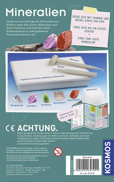 Kosmos 657901 Mineralien Kísérletező készletek 7 éves kortól